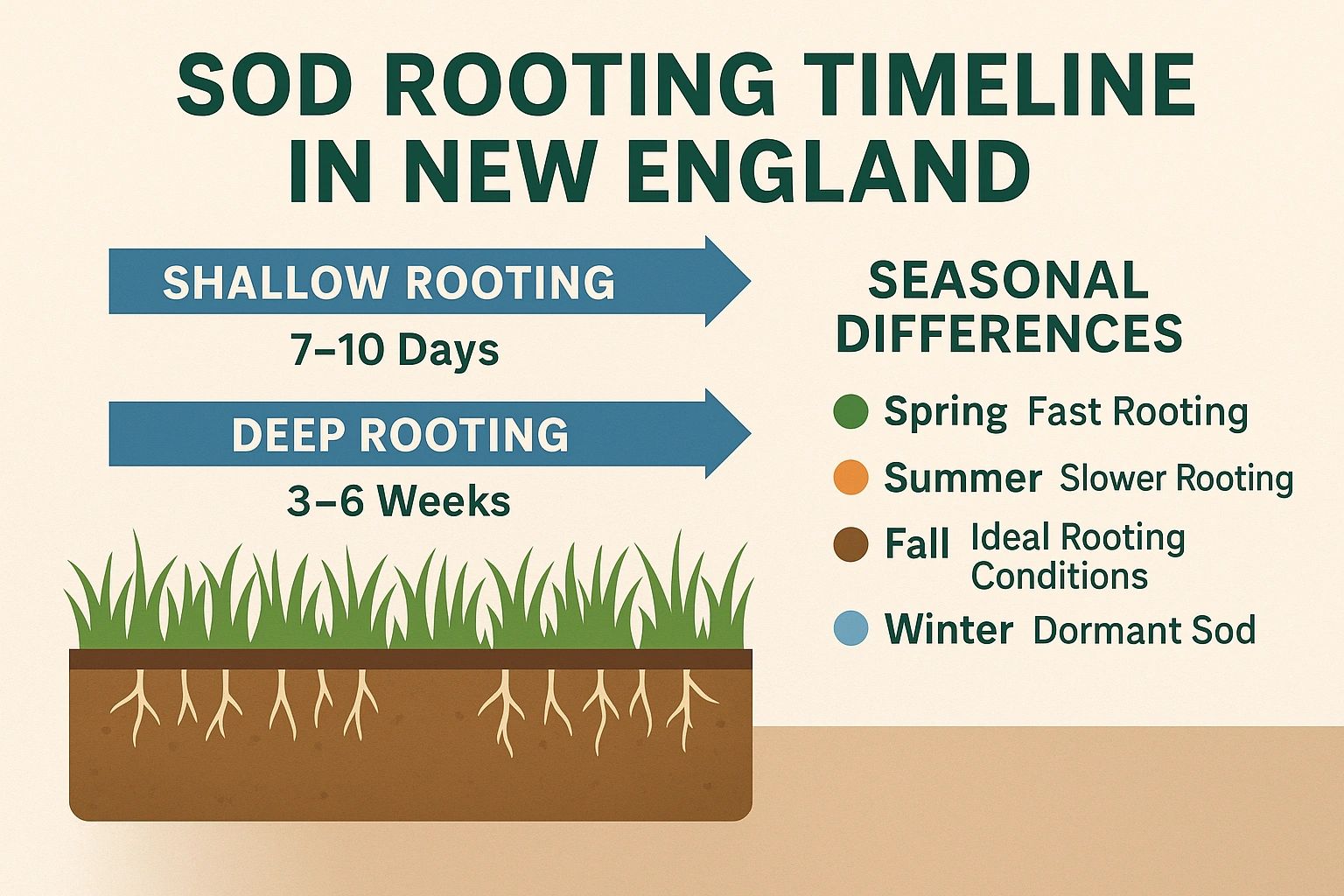 How long does sod take to root in New England? 