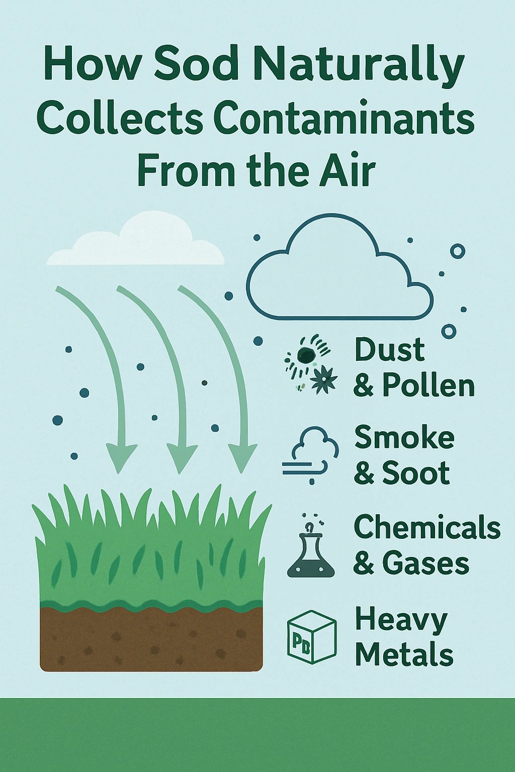 How Sod Naturally Collects Contaminants From the Air