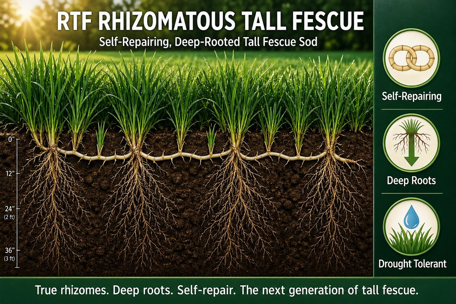 RTF Rhizomatous Tall Fescue Sod Guide