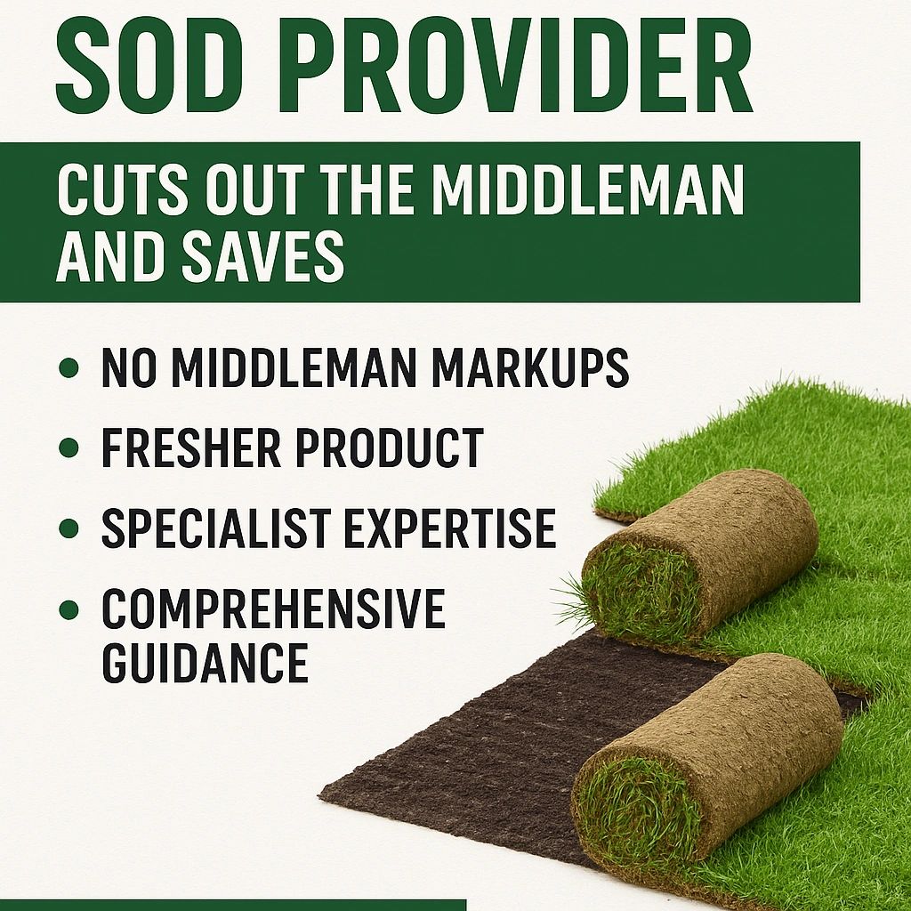Landscapers buy sod from providers like CT Sod, then mark it up.