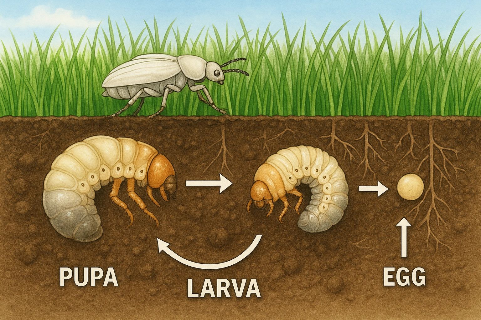 grub cycle infographic